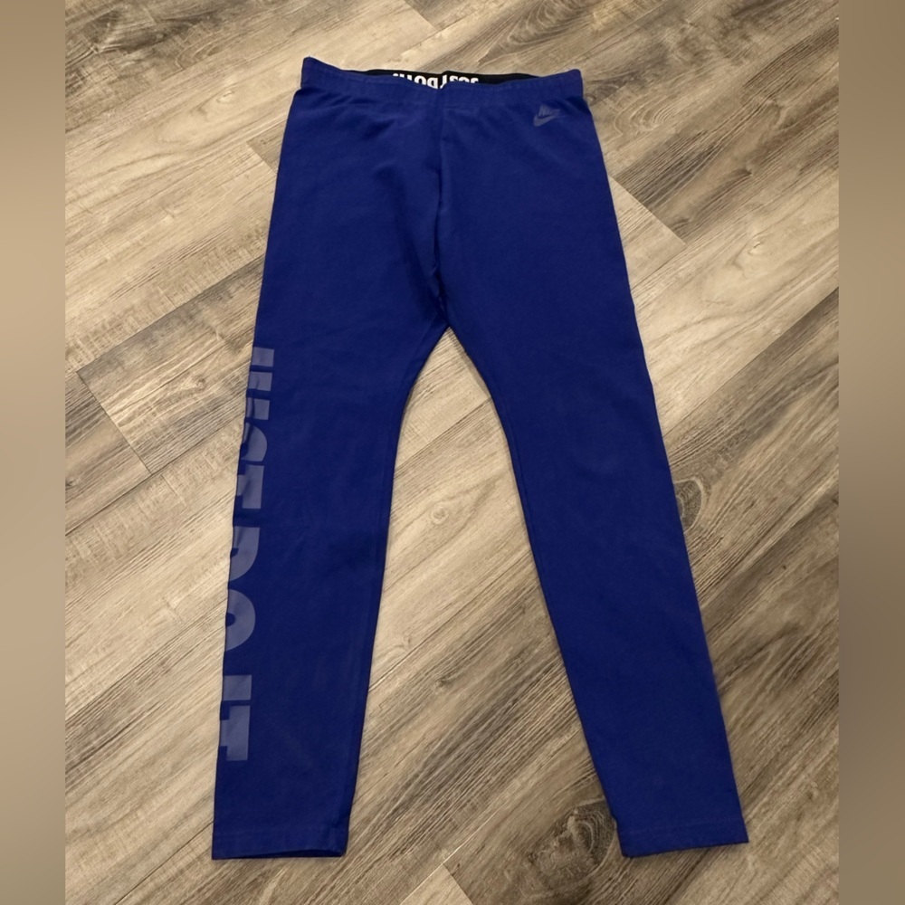 Nike Women's Blue Cotton Running Tight Leggings